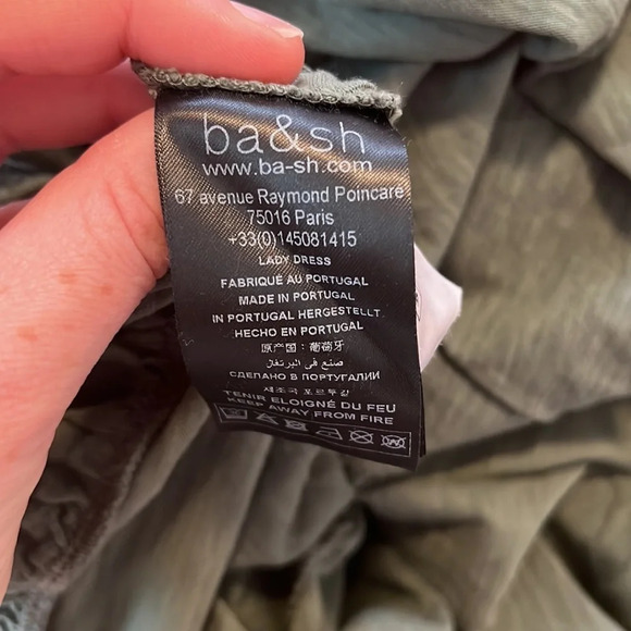 BA&SH // Open-back ruffle-trimmed slub cotton-jersey midi dress - Picture 8 of 9